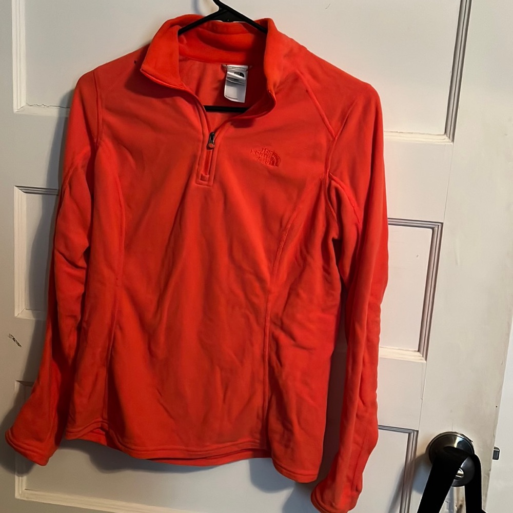 ORANGE North Face women’s light weight quarter zip!